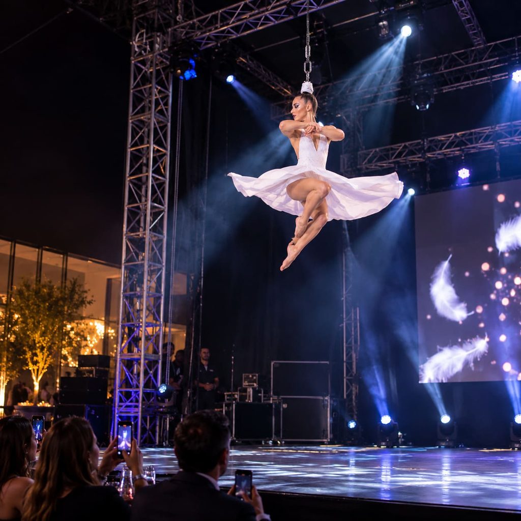 aereo capilar show acrobacia eventos hyc experiencias