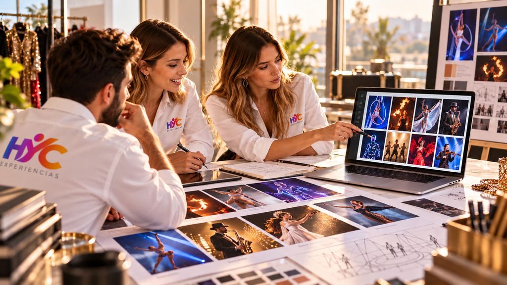 Proceso de casting y curaduría artística de HyC Experiencias para seleccionar artistas, performers y talentos según el público, el espacio y los objetivos de un evento corporativo o de marca.