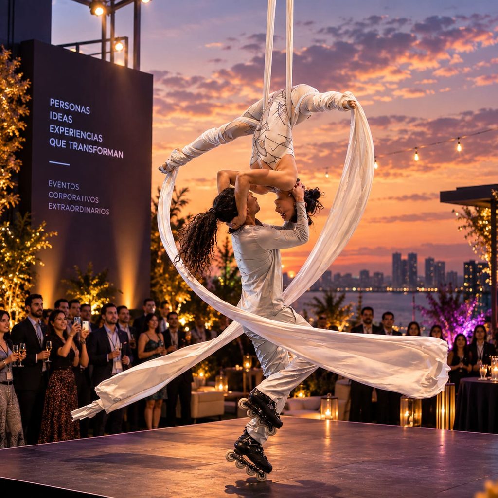 duo acrobacias aereas show eventos marcas hyc experiencias
