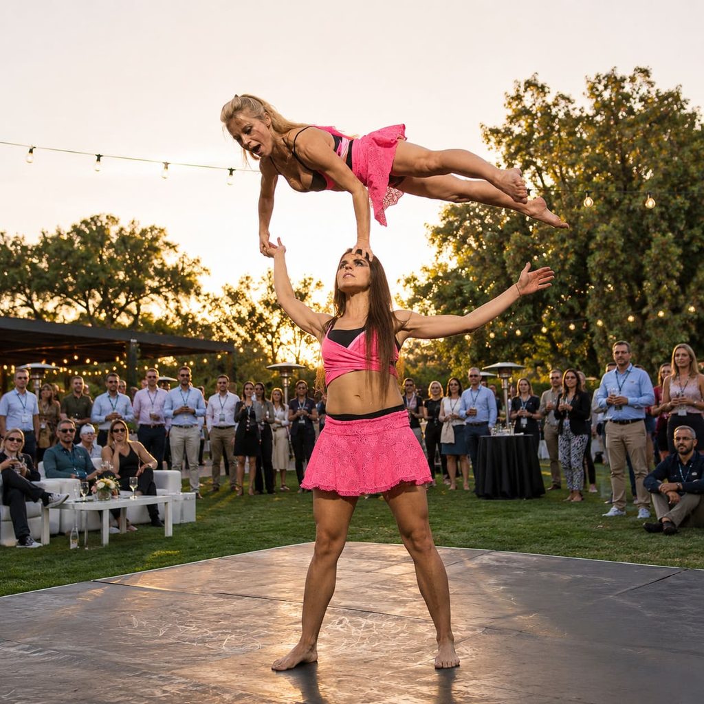 Performer de equilibrio para eventos y celebraciones premium, seleccionado según el público, el espacio y la propuesta artística.