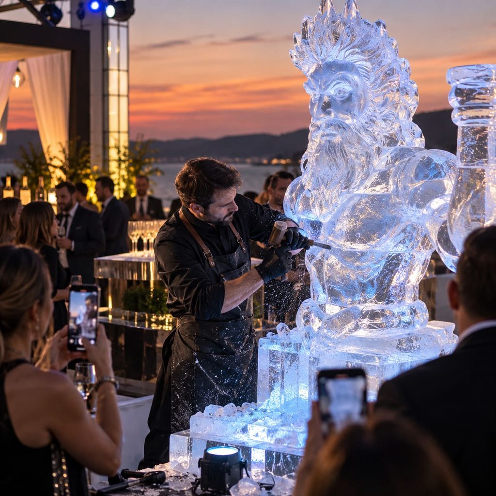 escultor hielo eventos corporativos hyc experiencias