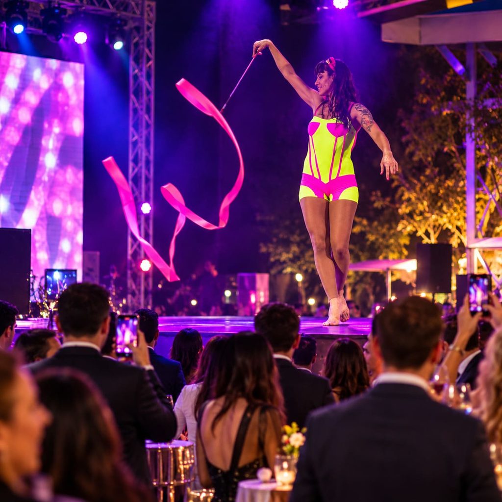 performance circense cinta eventos recepciones hyc experiencias