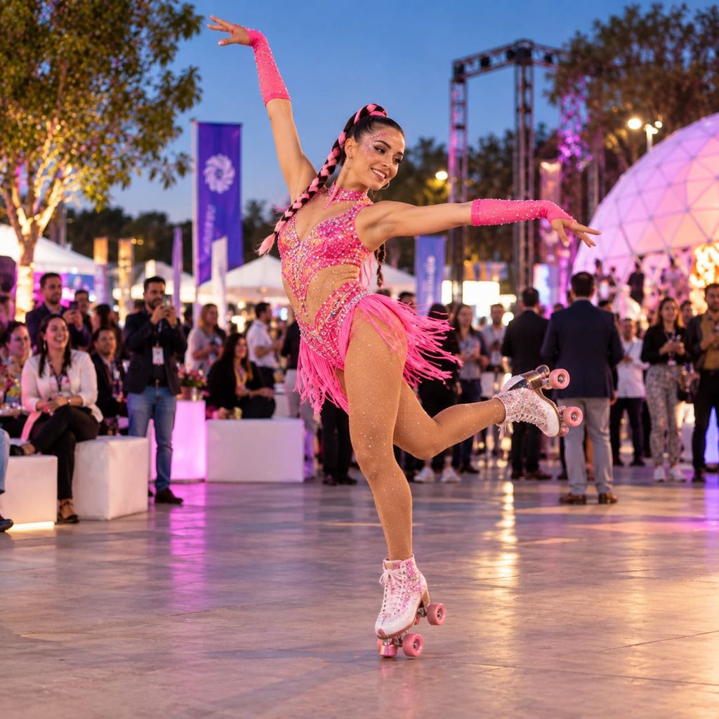 roller performer artista itinerante eventos hyc experiencias