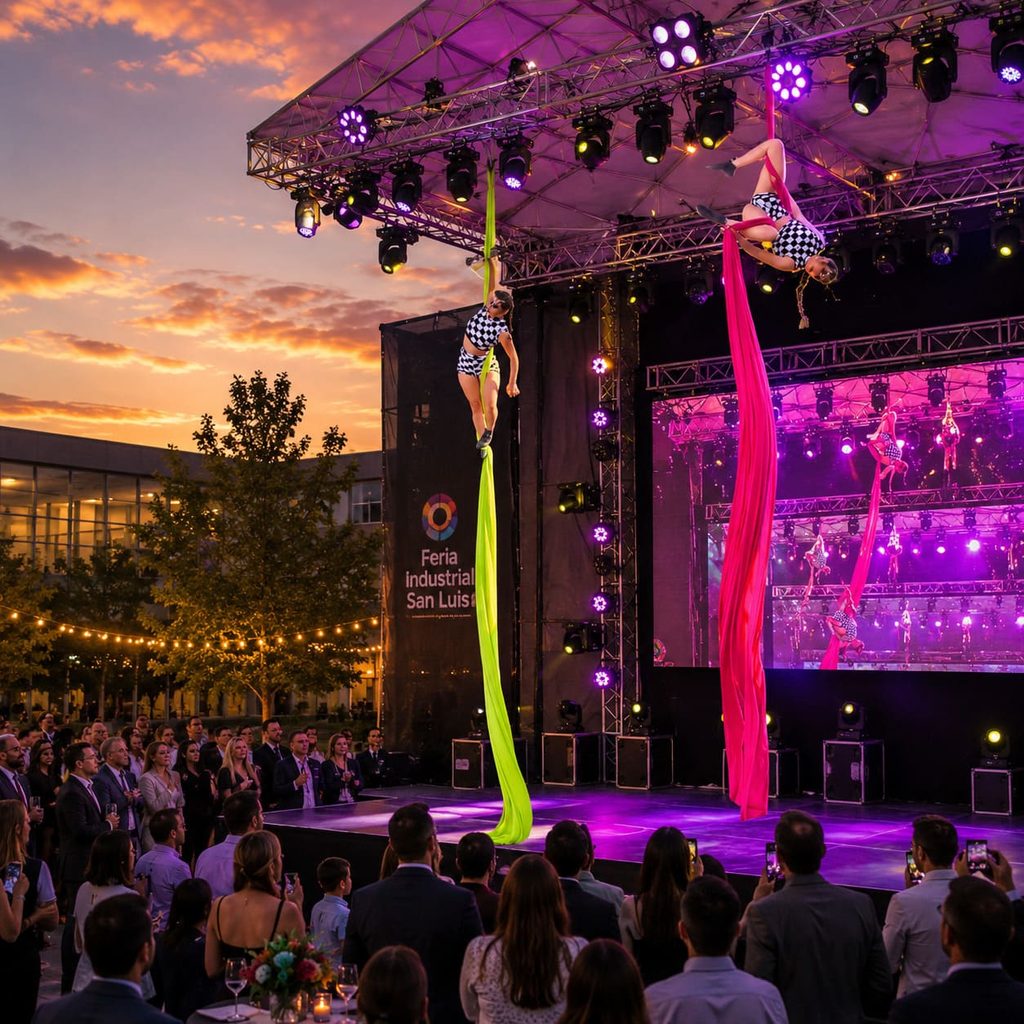 show de tela aerea para eventos recepciones caba